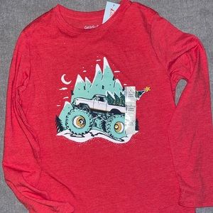 Cat & Jack Christmas Tree Monster Truck Adventure Long Sleeve Shirt